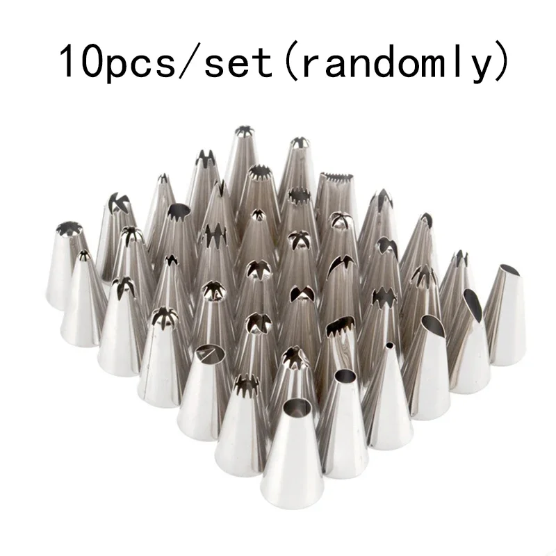 6/10/24/35Pcs/Lot New Qualified Cake Decorating Icing Piping Nozzles Large Stainless Steel Pastry Tips Set Kitchen Baking Tools