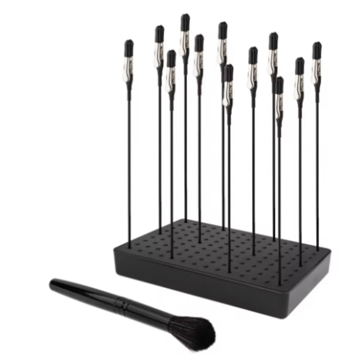 Painting Stand Base Holder and 12PCS Alligator Clip Sticks Set with Rubber Tips Modeling Tools for Airbrush Spray,Hobby DIY Card