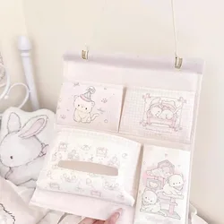 kawaii  Wall Mounted Storage Bag, Home Room Closet, Door Sundries Clothes, Hanging Bag Holder, Cosmetic Toys Organizer, Cute