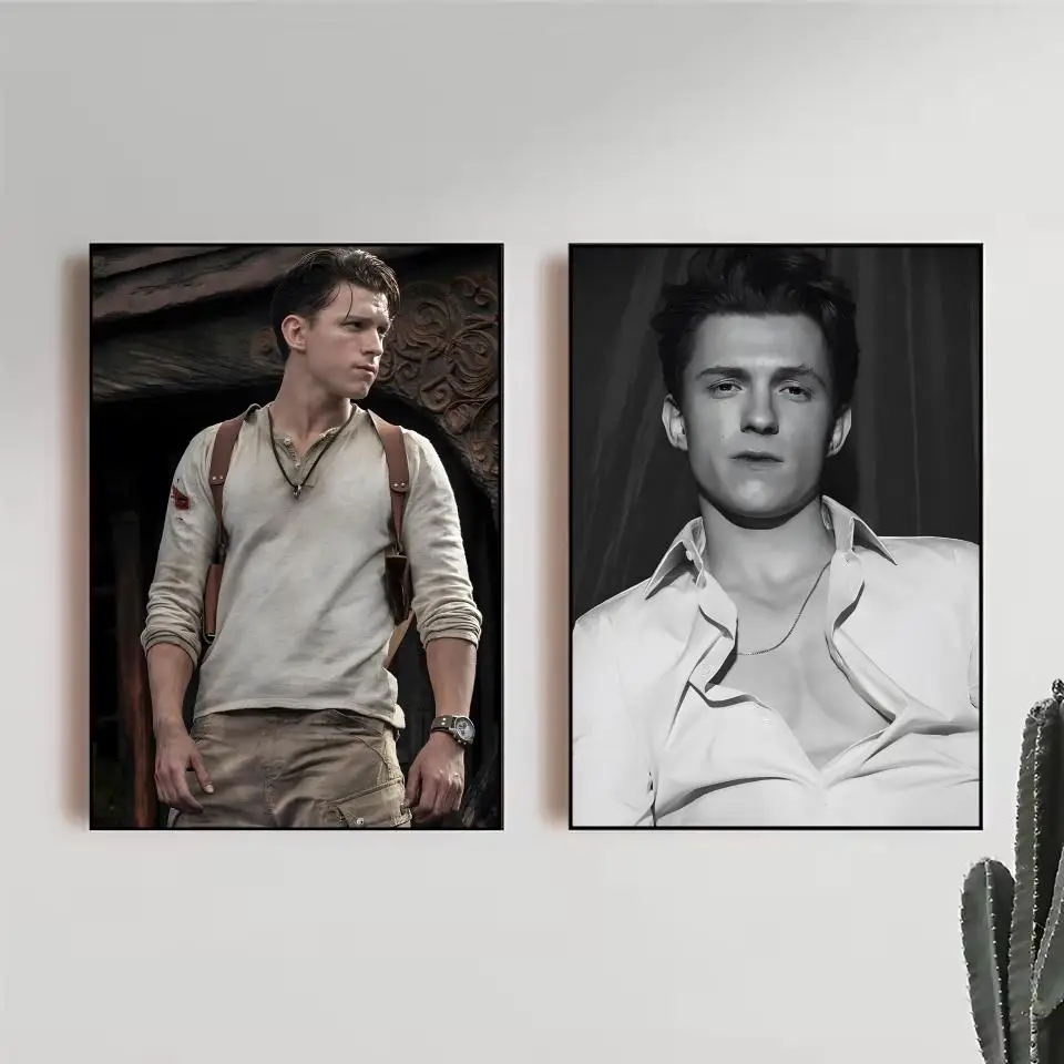 Actor T-Tom Holland Poster Trendy Wall Art Good Sticker Printed on PP Paper for Coffee Office Bar Decoration Best Gift