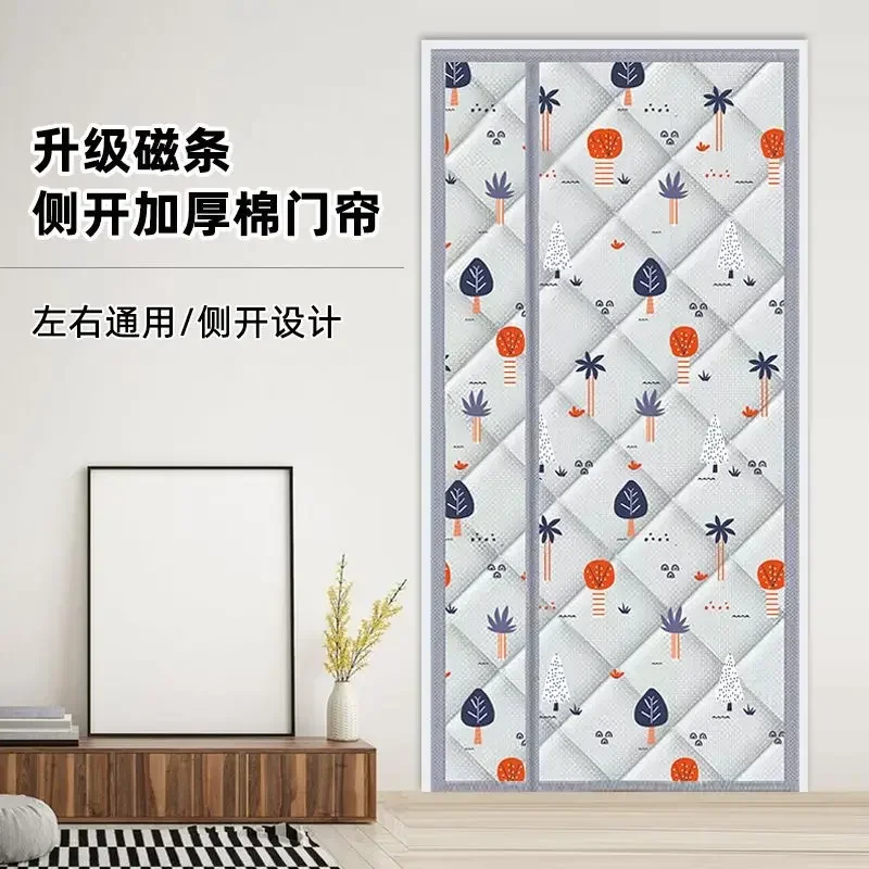 Winter Thicken Cotton Warm Door Curtains Windproof Thermal Insulation Door Screen Insulated Door Cover for Doorways Shop Glass