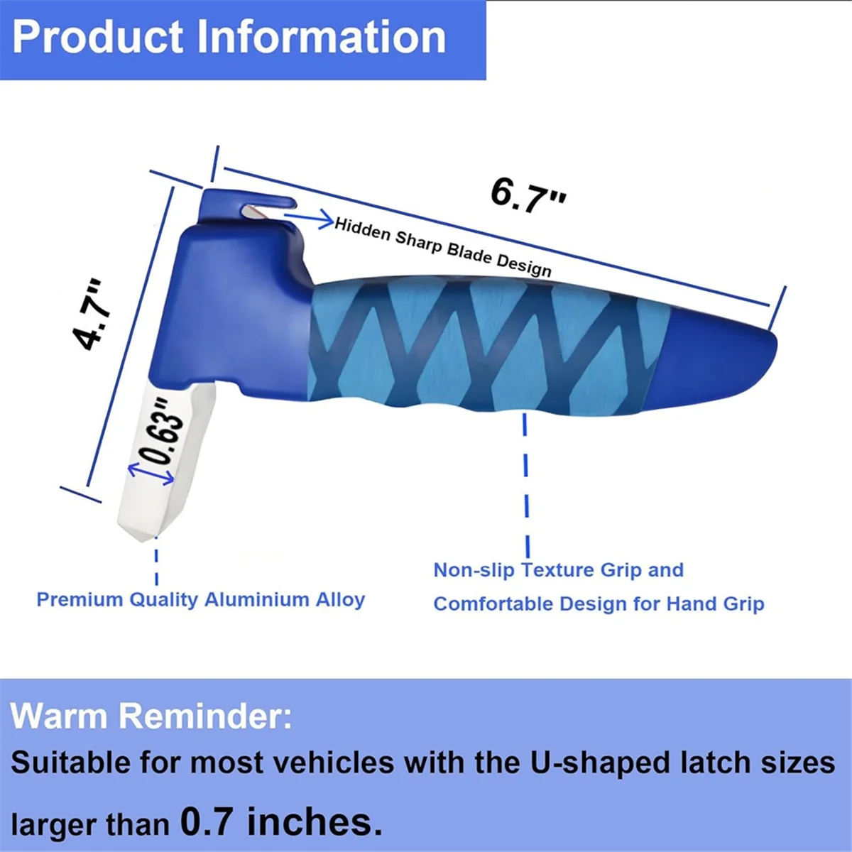 T32C New Car Door Handle for Elderly, 2 Pack Car Handles Assist Elderly,Car Door Support Handle for Seniors and Handicapped Blue