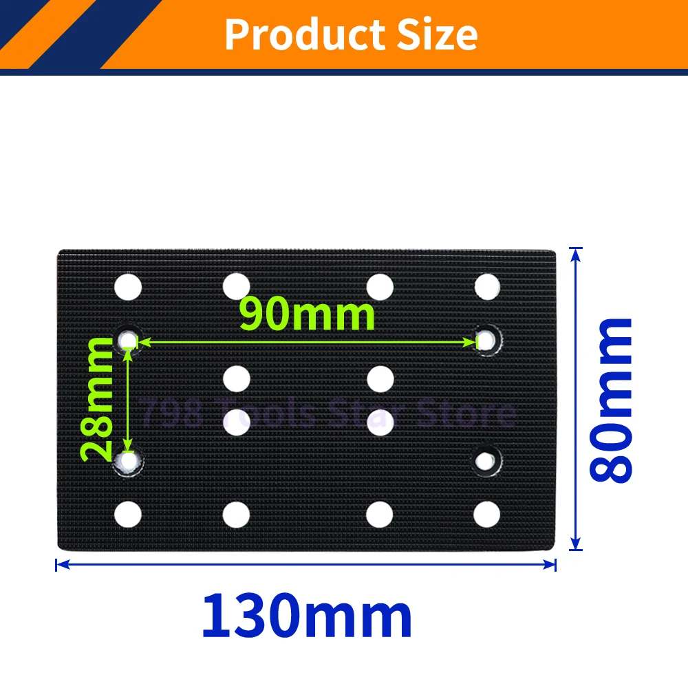 

1PC 80mm x 130mm Soft Sanding Pad Sander Replacement Polishing Disc Fit for Festool RTS 400 RS 400 RTSC 400 Random Orbit Sanders