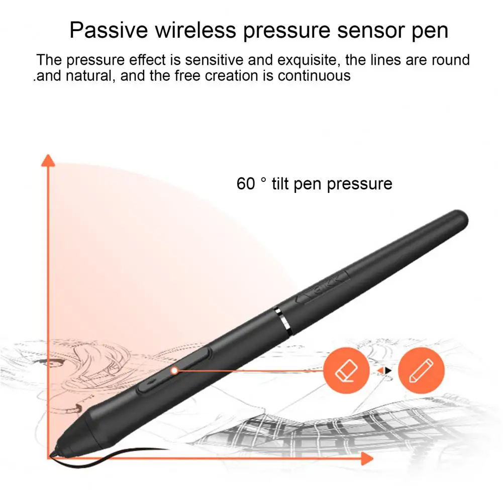 Графический планшет VO1060, 290 PPS, 60 градусов, 4 клавиши, для Android/Windows/Mac/OS