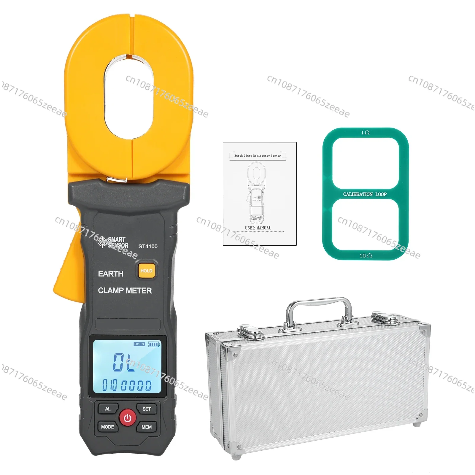 SMART SENSOR Ground Earth Resistance Tester Multifunction Digital Clamp Meter LCD Display Alarm Clamp Ammeter ST4100/ST4800