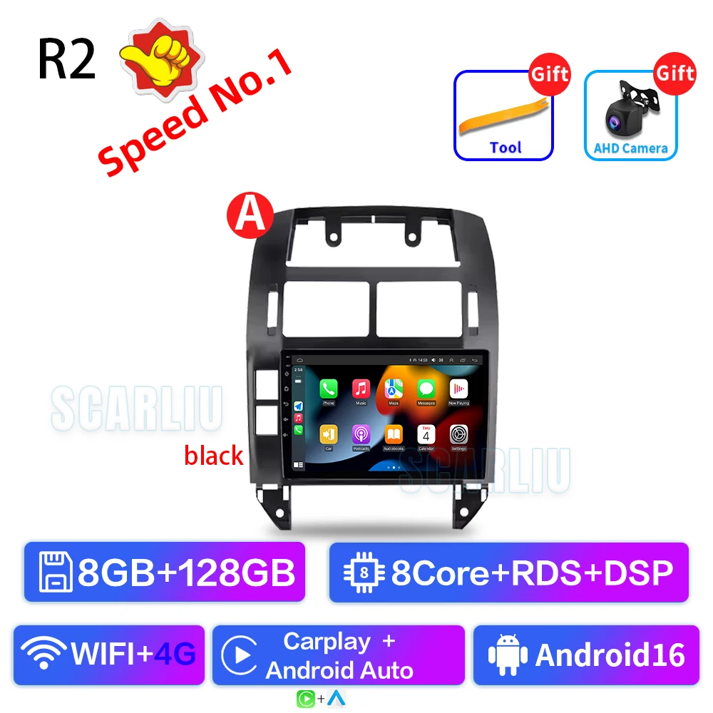SISCL Voor Volkswagen Polo Mk4 2001-2011 Android Autoradio Multimedia Speler Carplay Auto Stereo GPS Navi 2din DSP Head Unit