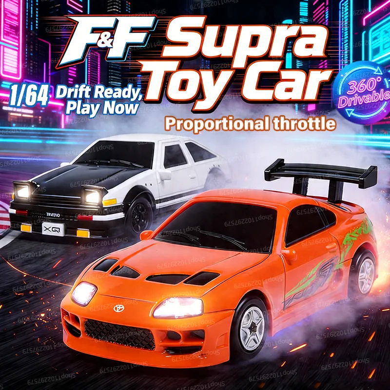 Mini Drift RC Car Specialist 1:64 Scale 2.4Gh-Gyro Remote Control Professional High-Speed Turbo Racing Toy Birthday Gift For Kid