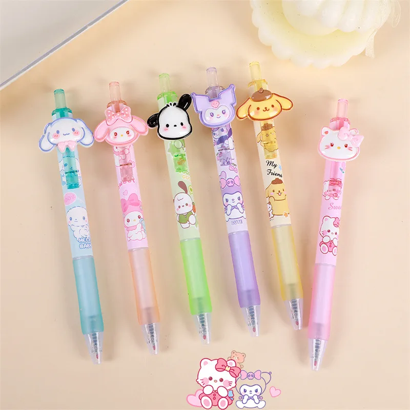 

30pcs/lot Sanrio Kuromi Melody Press Gel Pen Cute Pochacco 0.5mm Black Ink Neutral Pens Promotional Gift School Supplies