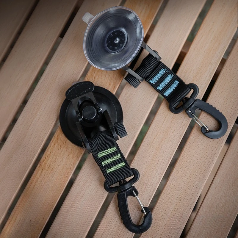1PC Creative outdoor travel suction cup buckle Multi purpose hook Portable camping and mountaineering buckle Luggage stabilizer