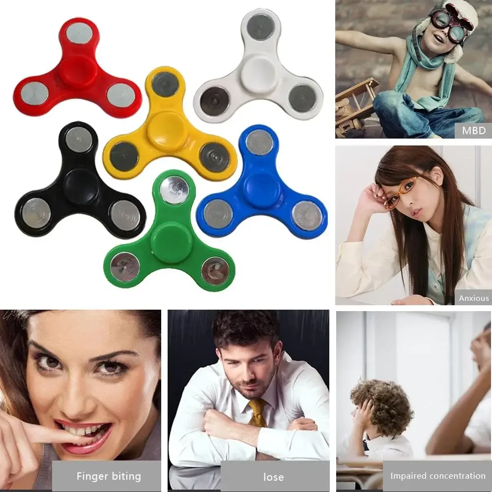 1pc Fidget Spinner EDC Spinner For Autism ADHD Anti Stress Tri-Spinner High Quality Adult Kids Stress Relief Toys Random Color