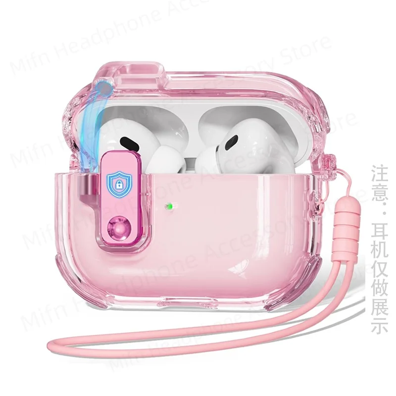 Abdeckung für Air Pods Pro 2. Stoßfeste Schutzhülle Automatische Pop-up-Hülle für Air Pods Sicherheitsverriegelungsdesign für Airpod 4-Hülle