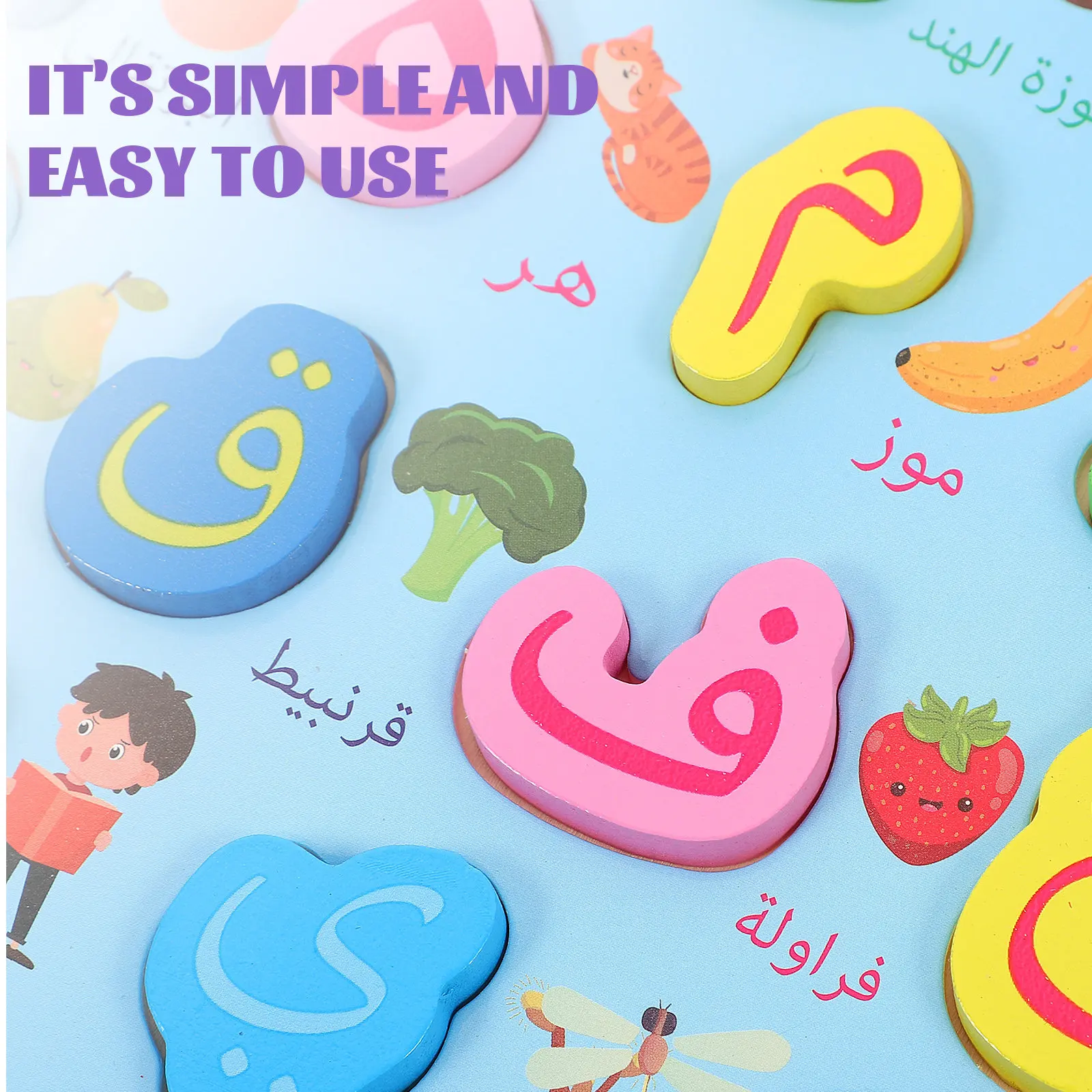 

1Set Arabic Alphabet Puzzle Educational Matching Board Medium Size Early Childhood Learning Cognitive Skills Development