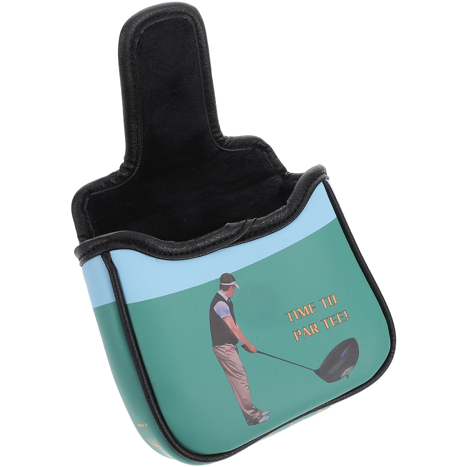

1PC Pu Head Funny Golf Accessories Mid Mallet Head Protective Putter Cover Square Putter Cover Travel Accessories