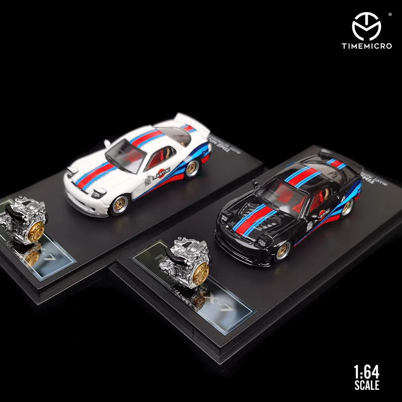 

TimeMicro 1:64 RX-7 Martini Black Hardcover alloy car model