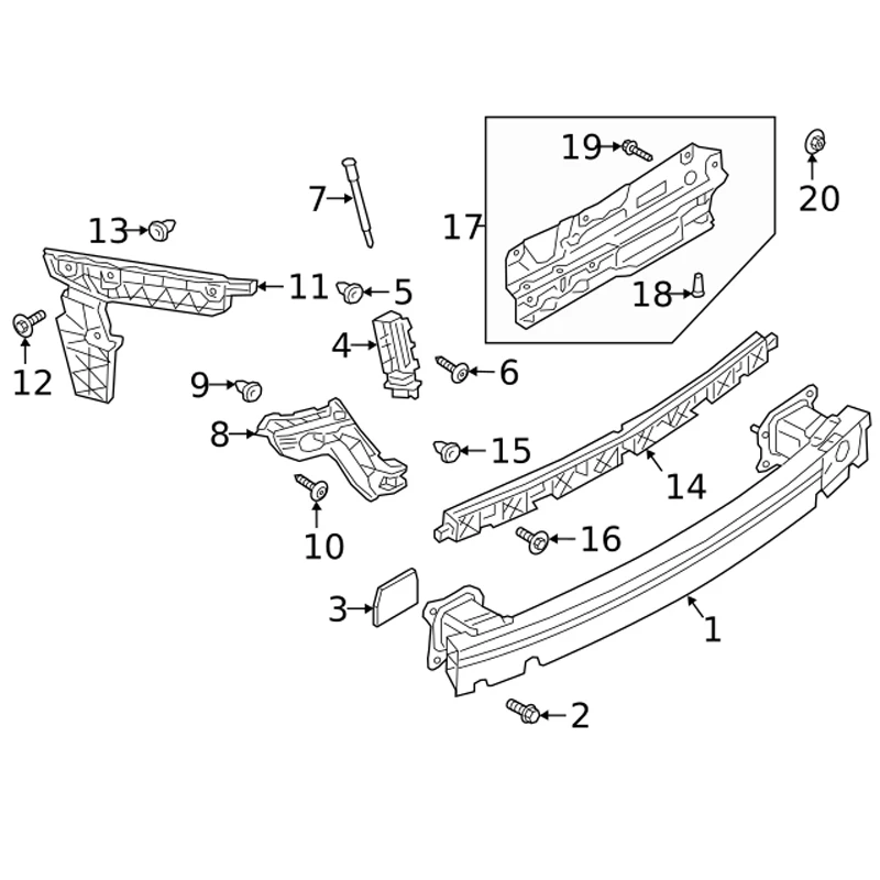 Upper Guide Catch Tail light clip 4K0807975 4K0 807 975 For VW Audi C8