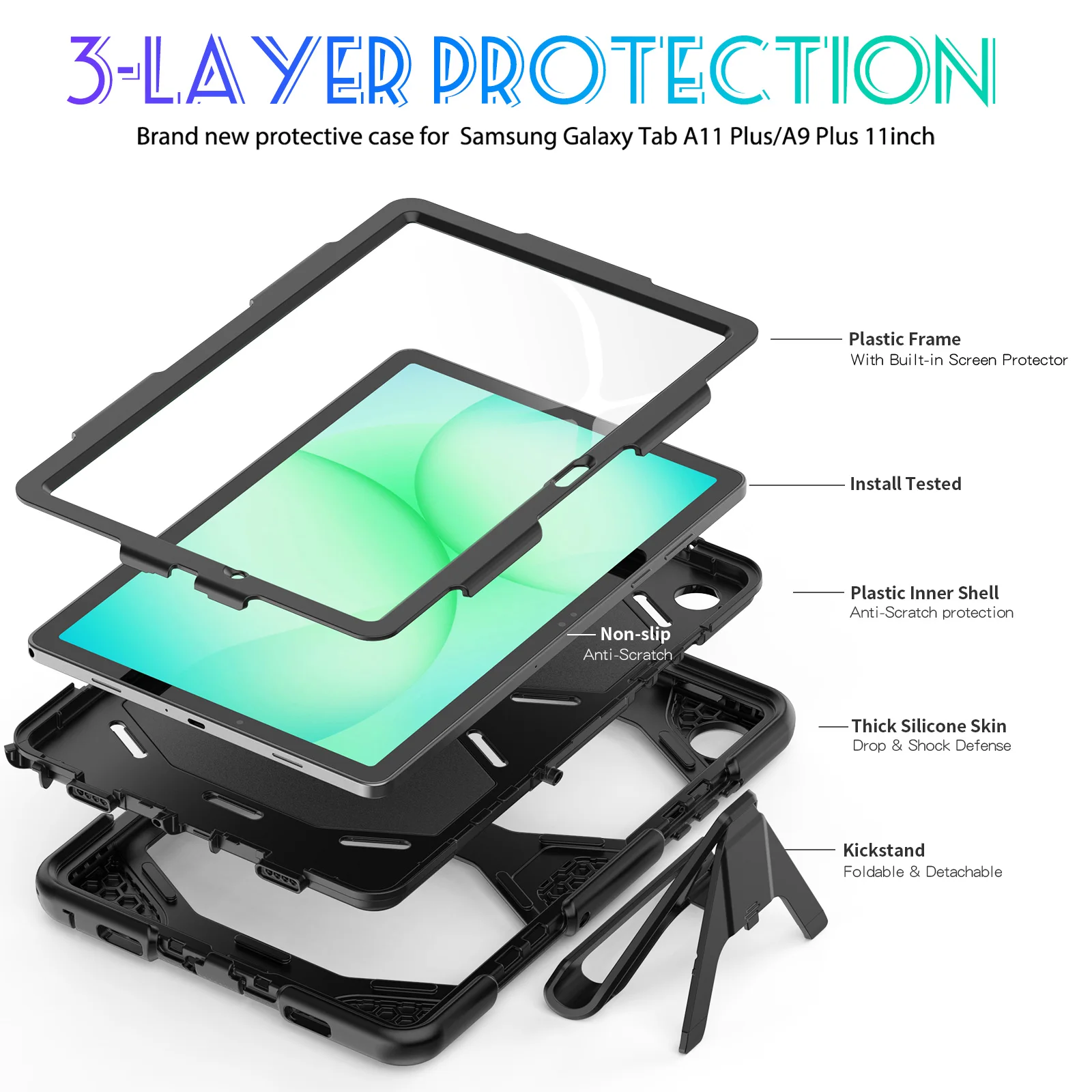 Case With Built-in Screen Protector ForSamsung Galaxy Tab A11 A9 Plus 2025 2023 11