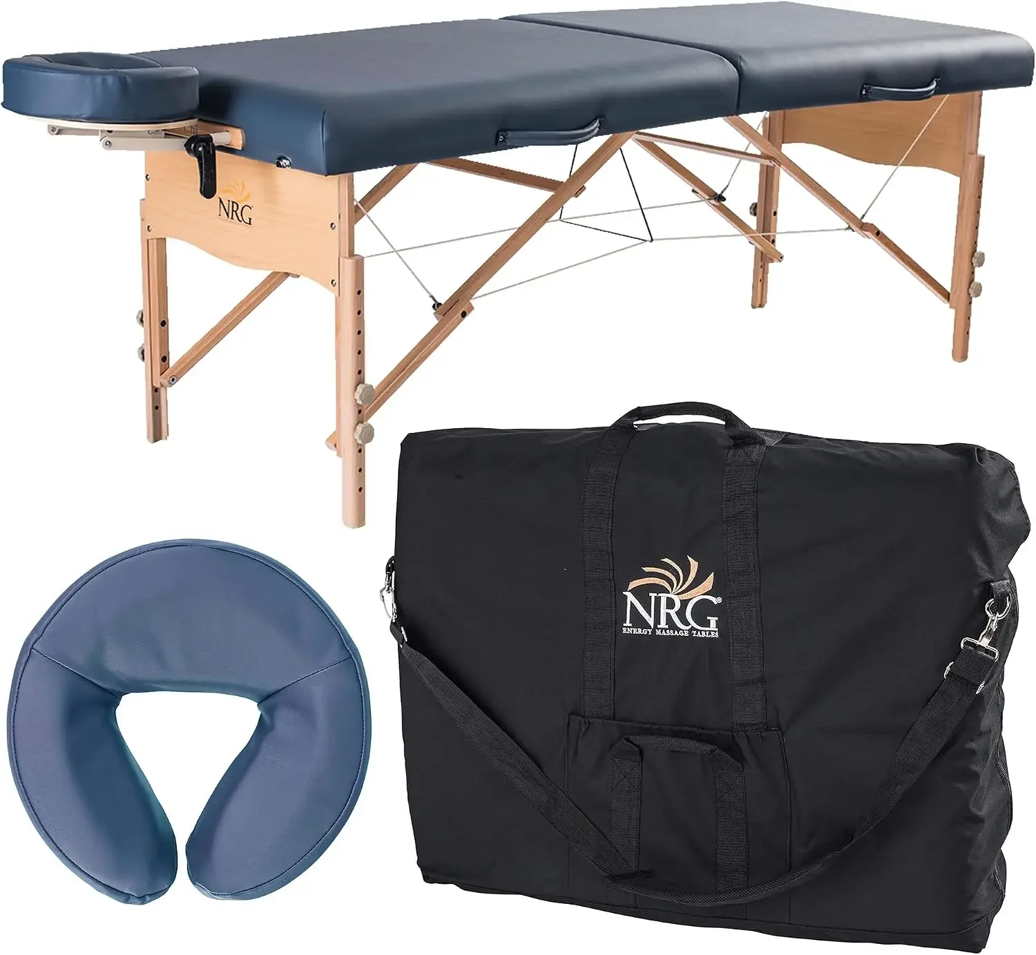 Portable Massage Table Package Agate - Folding Lightweight Professional Massage Spa Bed, Face Cradle, Double Wheel Knobs