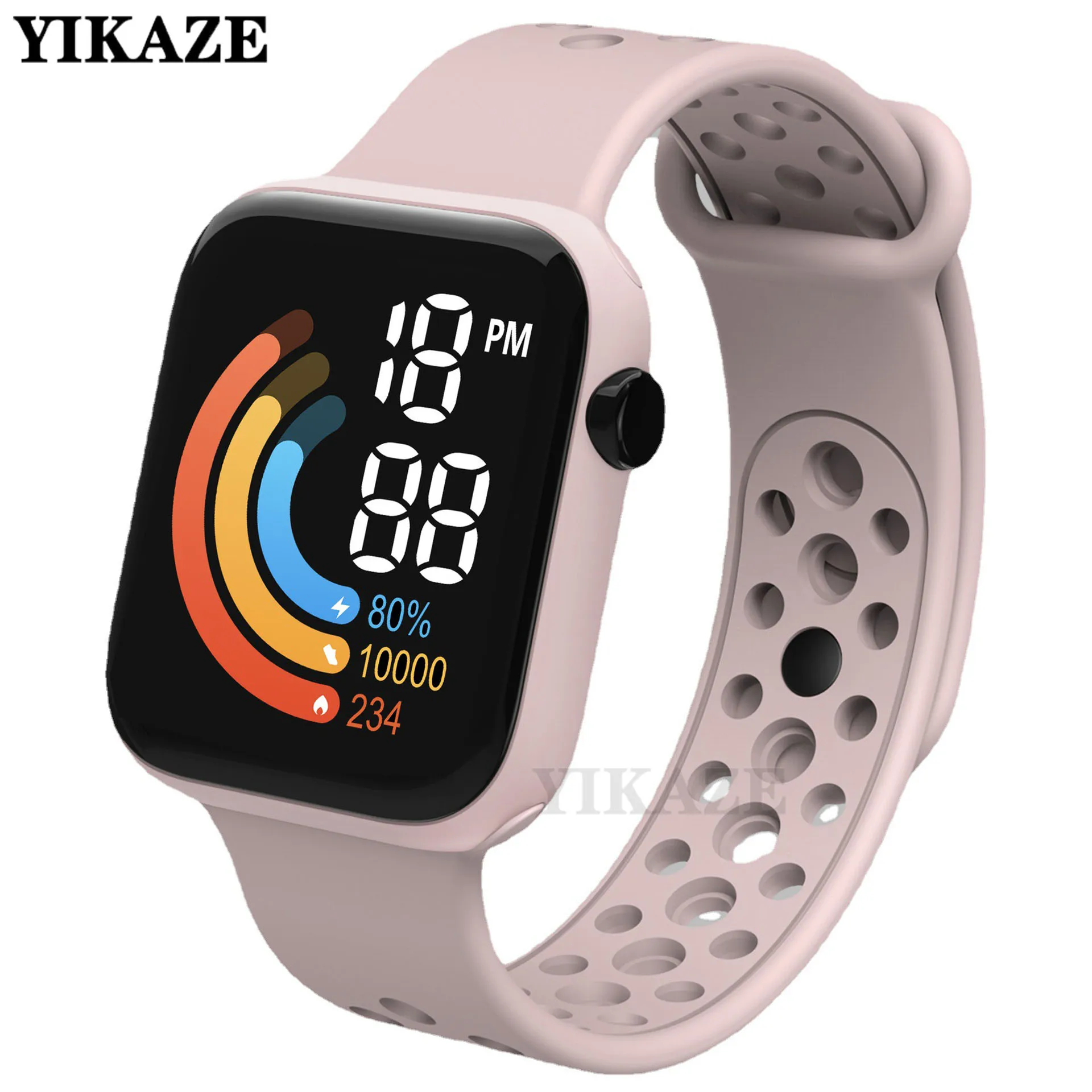 YIKAZE Kids Watches Fashion Men Women LED Electronic Watch Rainbow Pattern Children Student Smart Sports Digital Watch Gifts