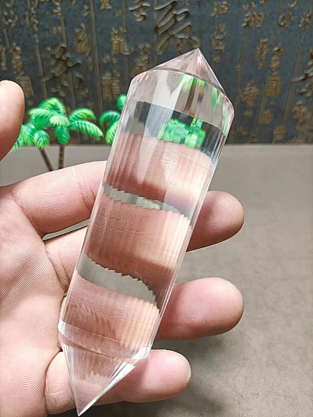 Imagem -04 - Clear Quartz Crystal Vogue Inspirado Varinha Obelisco de Cura Chakra Crystal Tower Espiritual Chakra Reiki 48 Lados Natural