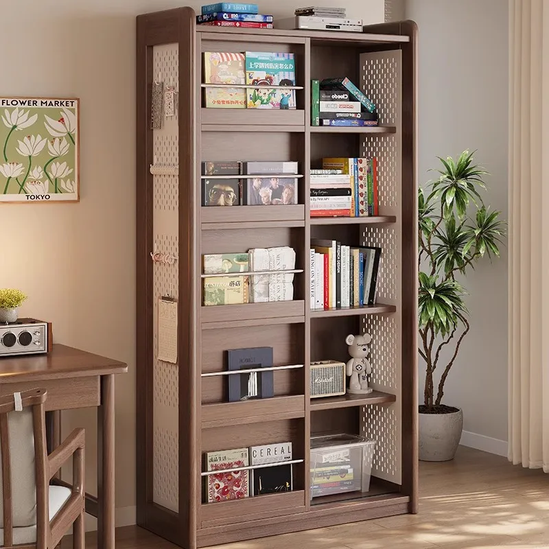 All solid wood bookshelf floor shelf, bookcase locker