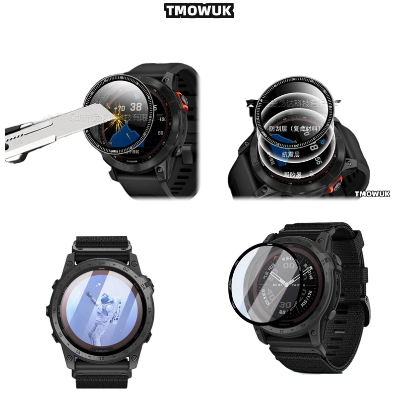 

For Garmin Fenix 6 7 8 7X 6X 7S 47mm 51mm Soft Screen Film Anti - Scratch Full Cover 3D Curved