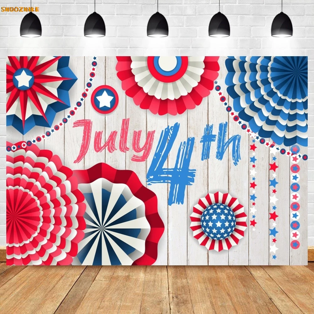 US Flag Independence Day 4th of July Photography Backdrop American Flag Patriotic Party National Veterans Day Background