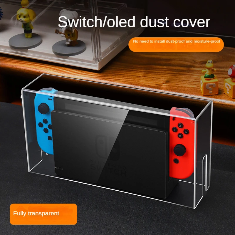 HEYSTOP Scatola base luminosa con copertura antipolvere per Nintendo Switch/OLED Switched Acrilico Host Shell Custodia protettiva oled