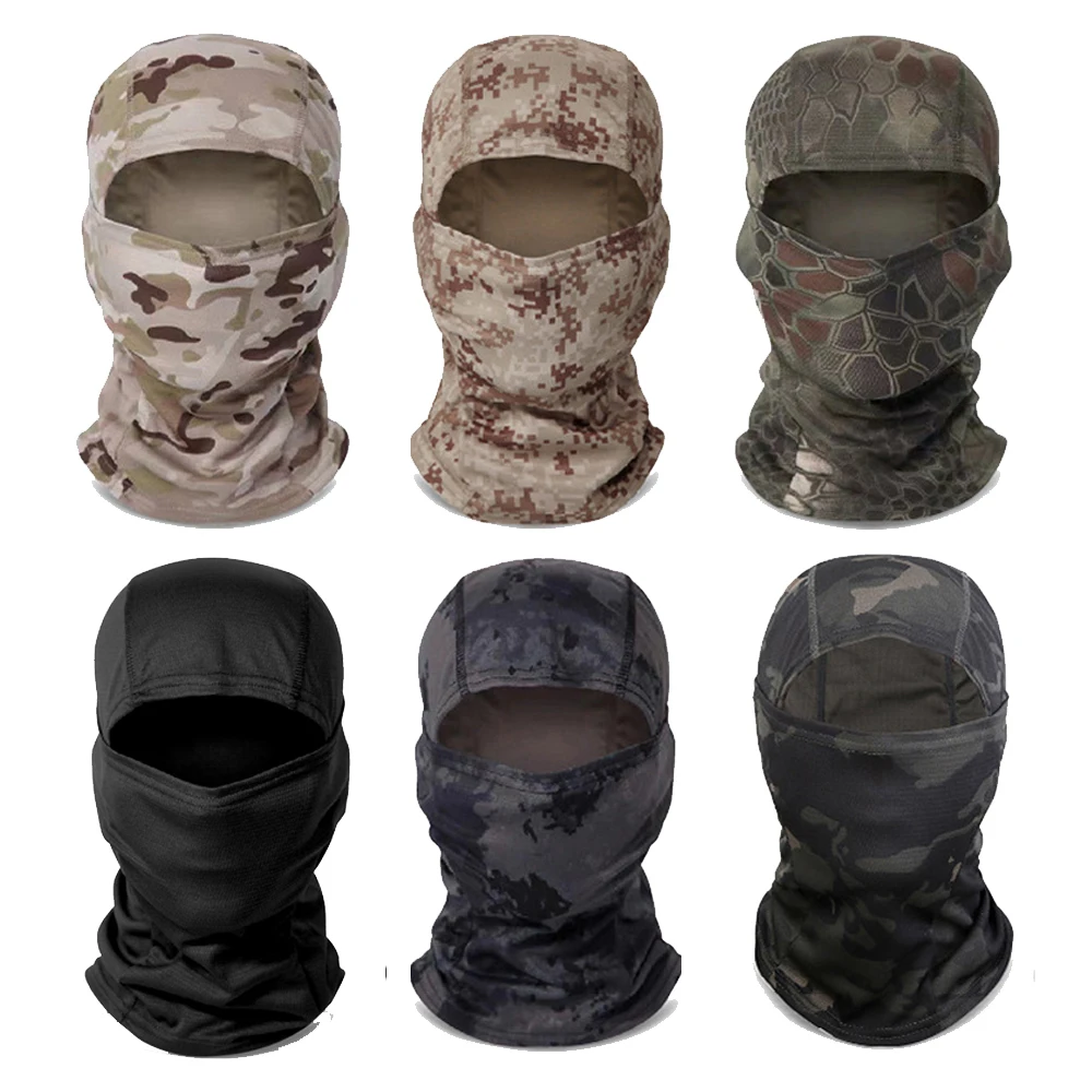 Tactical Balaclava Hat Motorcycle Face Mask For Men Women Full Face Mask Hood UV Protection Ski Sun Hood Tactical Masks