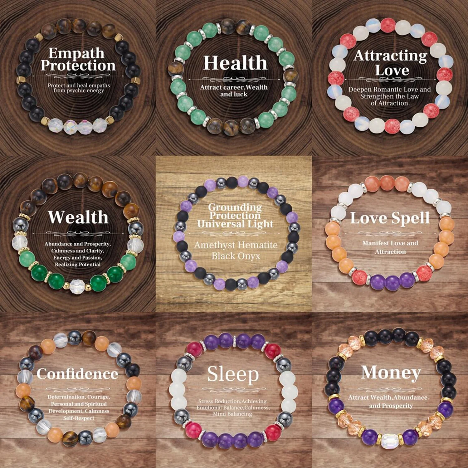 Natural Stone Bracelet 7 Chakra Energy Protection Healing Tiger Eye Beads Yogo Meditation Bracelets Good Luck Wealth Jewelry