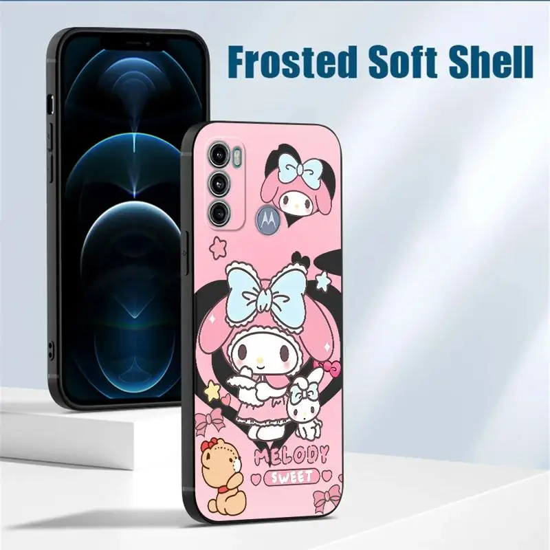 Melody Kuromi Cute Phone Case for Motorola Moto G9 Plus Play Power  G200 Edge 20 Pro Lite 30 Pro 30 Neo 40 Pro One Fusion Plus