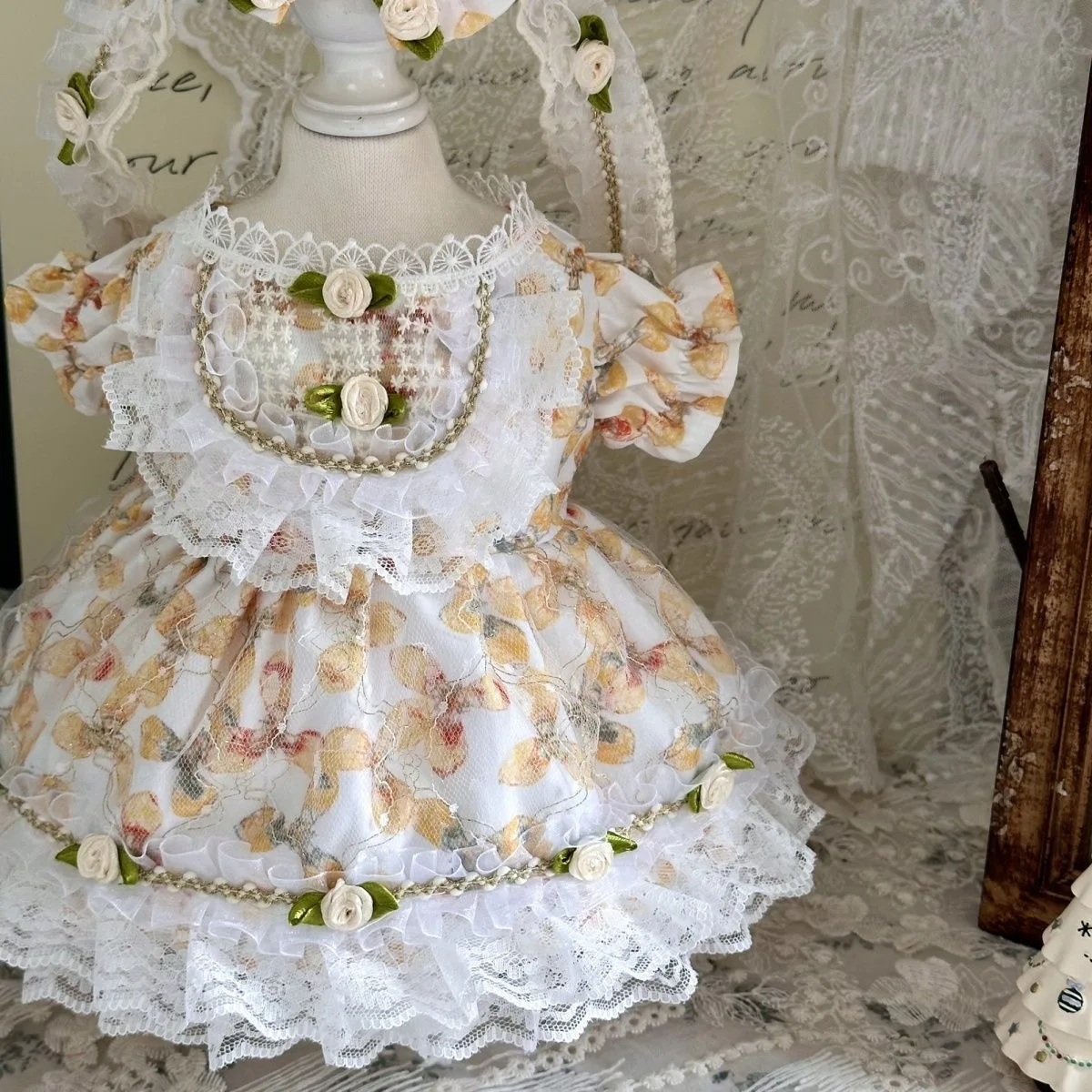 20CM 40CM Cotton Doll Clothes  New Year Dress  50- 55cm Reborn Doll Clothes Free Shipping