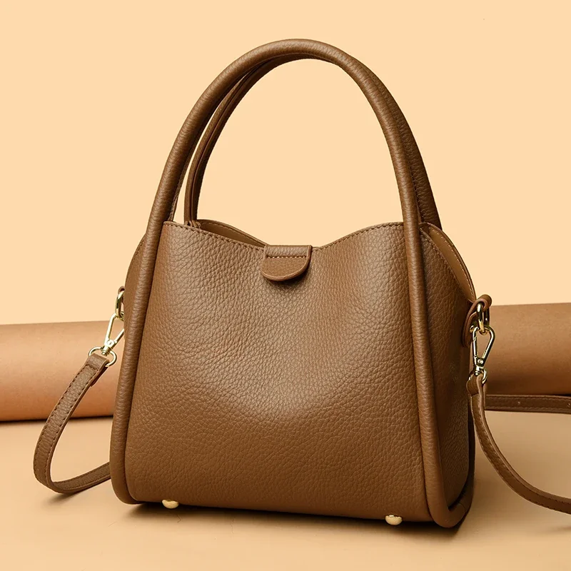 New Shoulder Bags Women Pu leather All-Match Simple Multifunction Handbags Large Capacity Crossbody Bags For Women Teens Purse