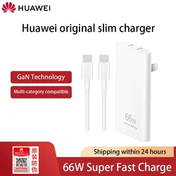 HUAWEI Gallium Nitride Slim Phone Charger GaN Charger(Max 66W) Compatible Huawei Headset Smart Watches Apple PD Fast Charge