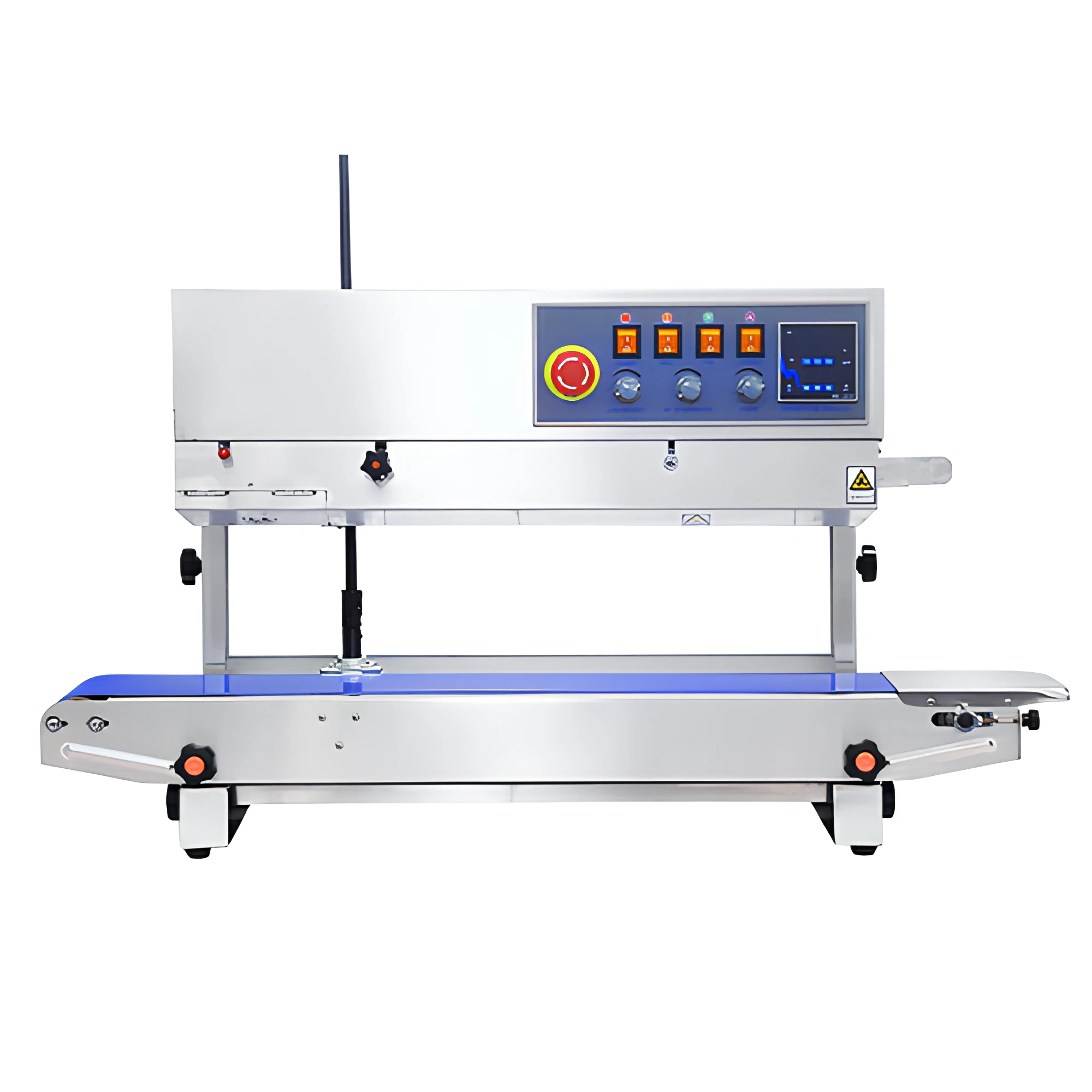 Willita Continuous Vertical Band Sealer Machine 10mm Seal Width Adjustable Temp Speed Heat Sealing Automatic Food Packaging