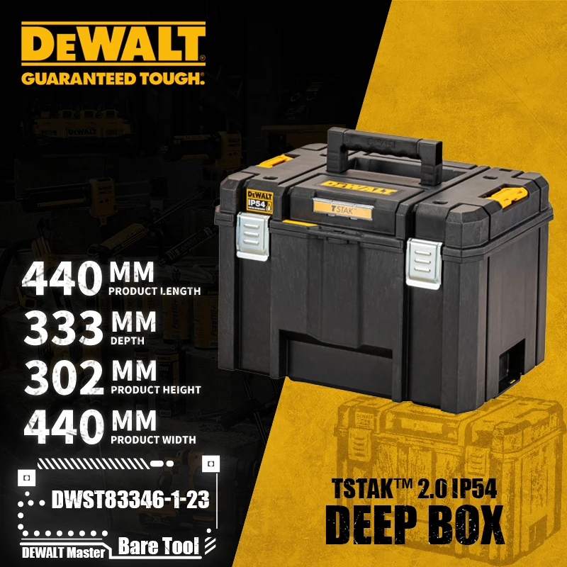 DEWALT DWST83346-1-23 TSTAK™ 2.0 IP54 Deep Box For Organization