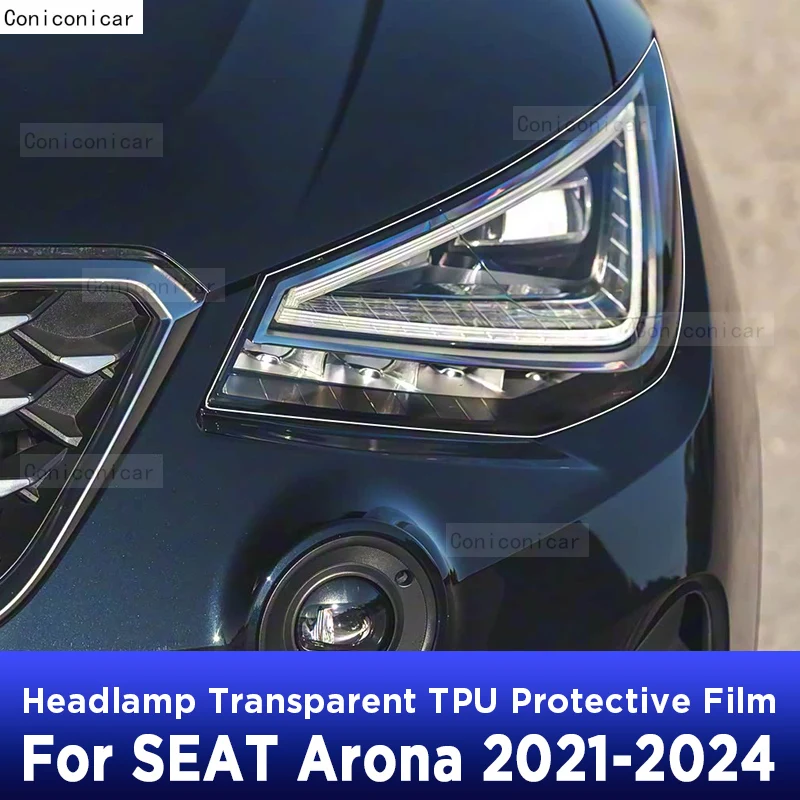 

Защита фар автомобиля, прозрачная ремонтная защитная пленка от царапин, наклейки из ТПУ для SEAT ARONA 2021-2024