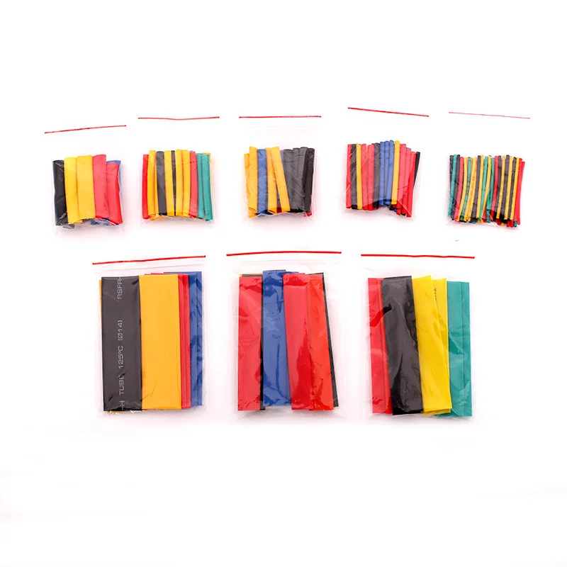 Assorted Heat Shrink Tube Kit, isolamento Sleeving, Polyolefin Shrinking Tubing, cabo de fio, 164Pcs, Set