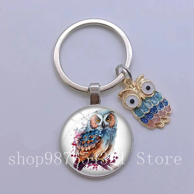 DIY Cute Keychain Owl Keyring Night Owl Keychain Animal Gift Ladies Men Handbag Accessories Car Keys Handmade Jewelry