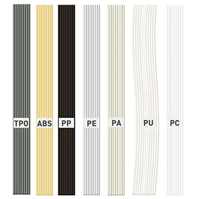 Пластиковые сварочные стержни, 7 типов ABS PP PU PE PA PC TPO 13-дюймовый пластиковый сварочный стержень для автомобильного бампера Каяк
