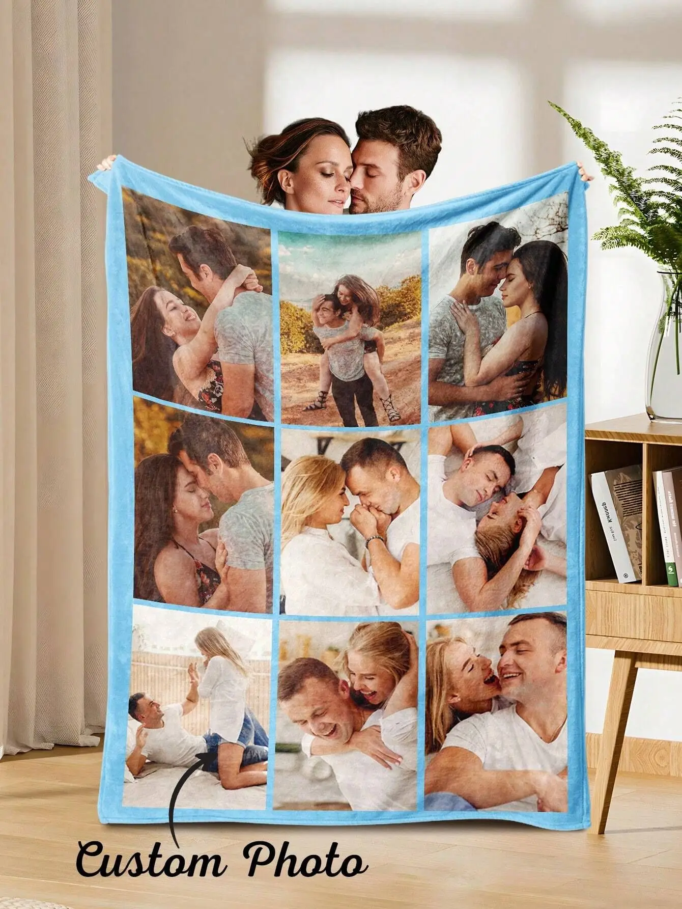 

Custom Photo Blanket, Personalized Blanket With 9 Photos