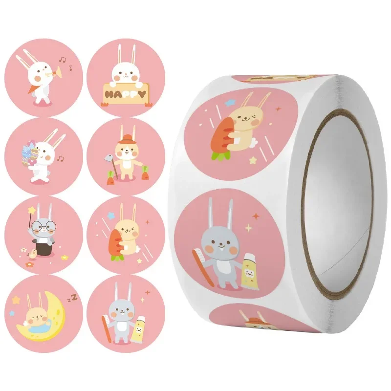 Cute Reward Sticker for Kids Rabbit Unicorn Animal Pattern Animals cartoon Stickers Teacher Supplies School Child Sticker