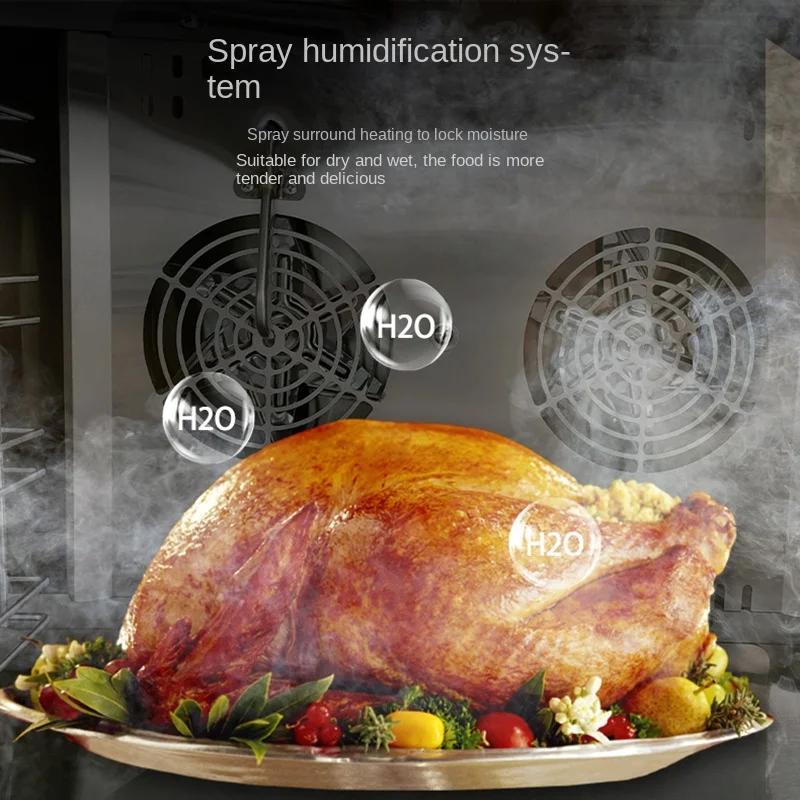 فرن كهربائي حراري تجاري متعدد الوظائف طبقتين عالي السعة فرن مشوي منزلي خبز كيك بيتزا فرن كهرباء