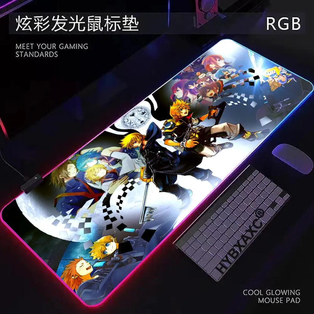 

RGB LDE HD action RPG game Kingdom Hearts Mouse Pad Mousepad Large Gaming LockEdge Thickened Computer Keyboard Table Desk Mat