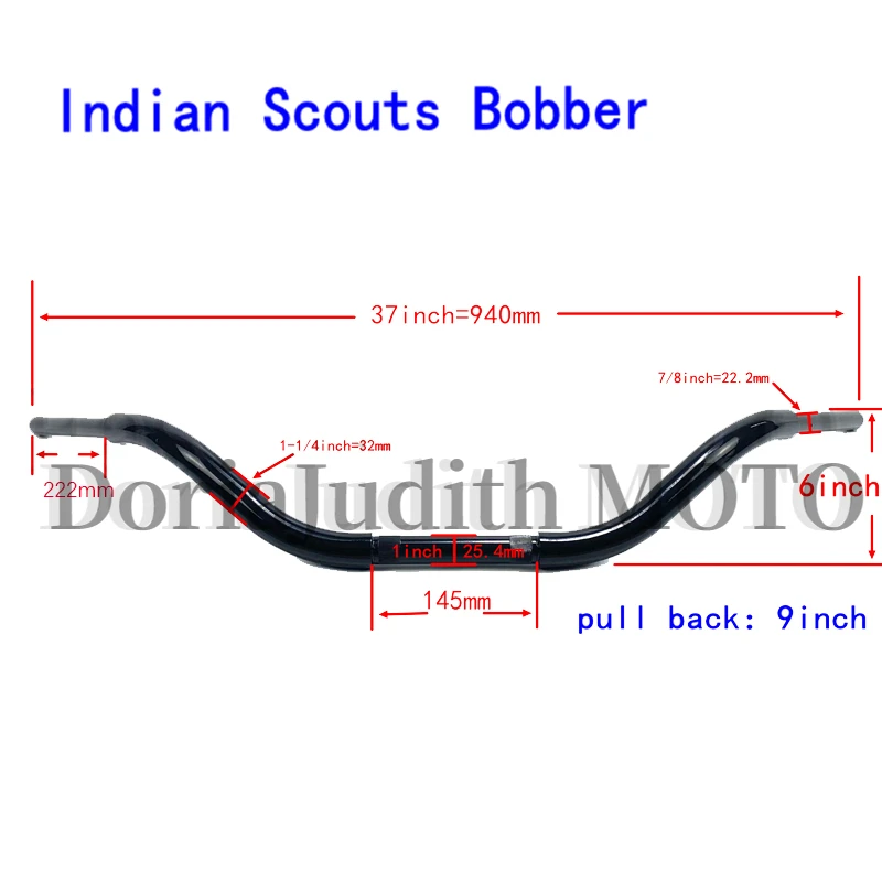 For Indian Scouts Hussar Bobber Custom Handlebar Steering Wheel Motorcycle 1-1/4