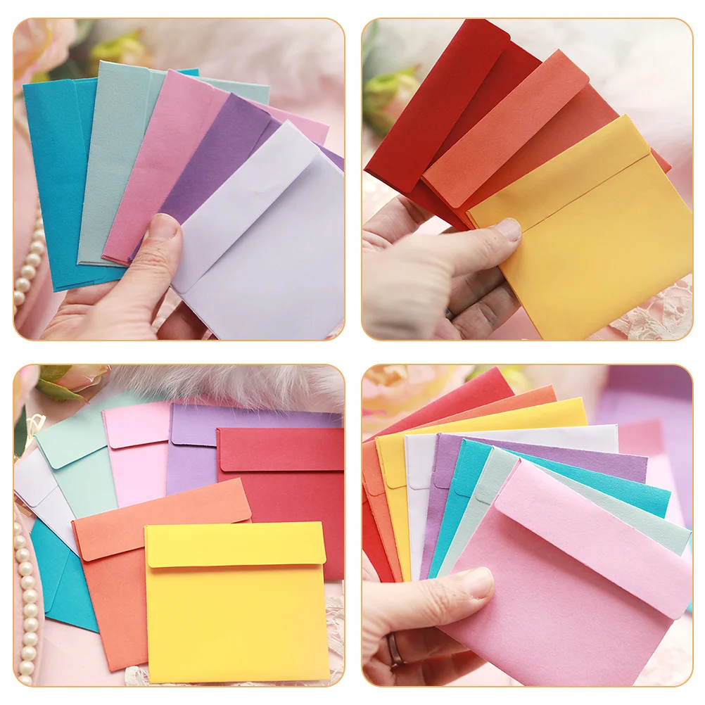 

100 Pcs Mailer Invitation Envelopes Congratulations Card for Greeting Packaging