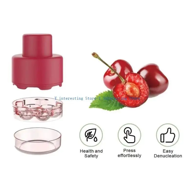 

896A Cherry Pitter Remover Stainless Steel 7 Hole Fruit Pit Remover Cores Remover Tool