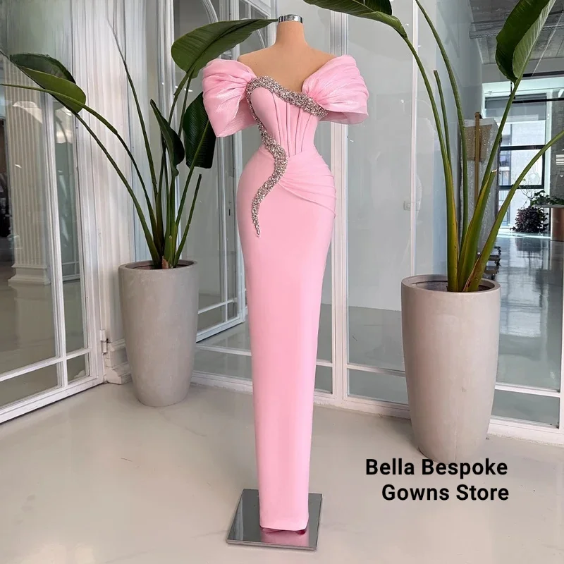

Zavana Glamorous Mermaid Prom Dress for Woman Pleated Beadings Formal Party Gown Saudi Arabric Vestidos De Noche Customized
