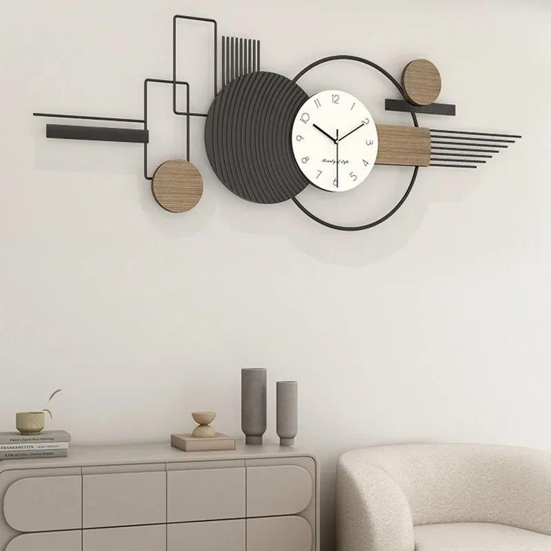 Mechanism Kitchen Clock Wall Living Room Luxury Interior Interior Chinese Style Wall Watch Restaurant Reloj Pared Home Design