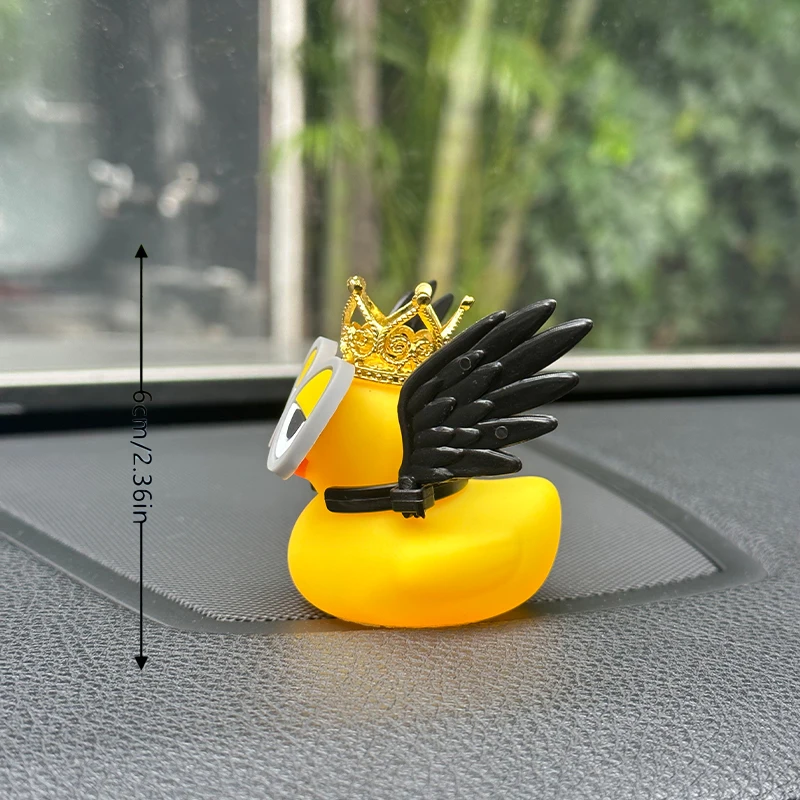 Coffer Car Rubber Duck, Coffee Lover Ducks Yellow Duck Decoration Dashboard with for Car Dashboard Decorations