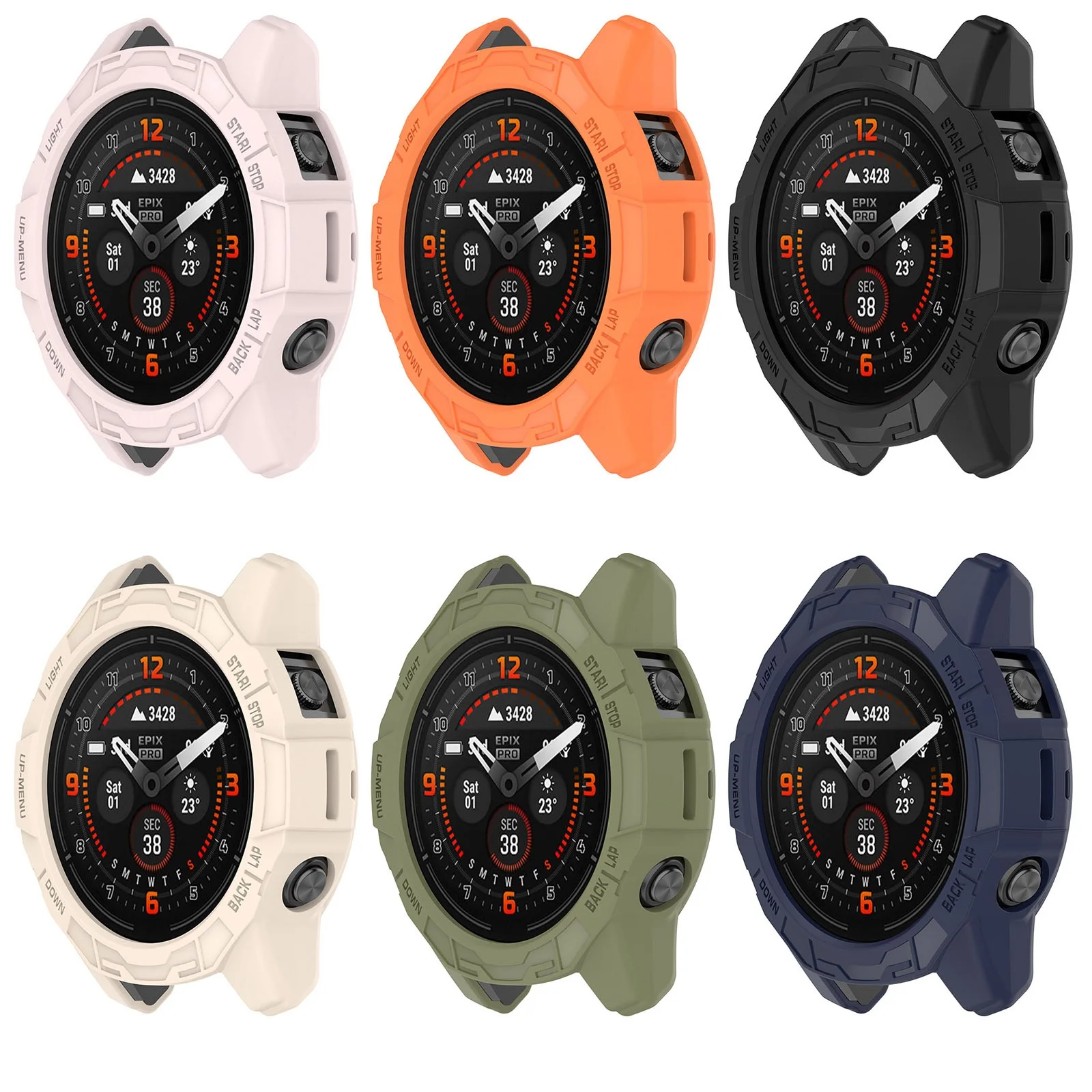 30PCS TPU Protective Cover for Garmin Epix Pro 51mm 47mm 42mm Fenix 7 / 7s / 7x Pro Smartwatch Soft Bumper Case Protector Shell
